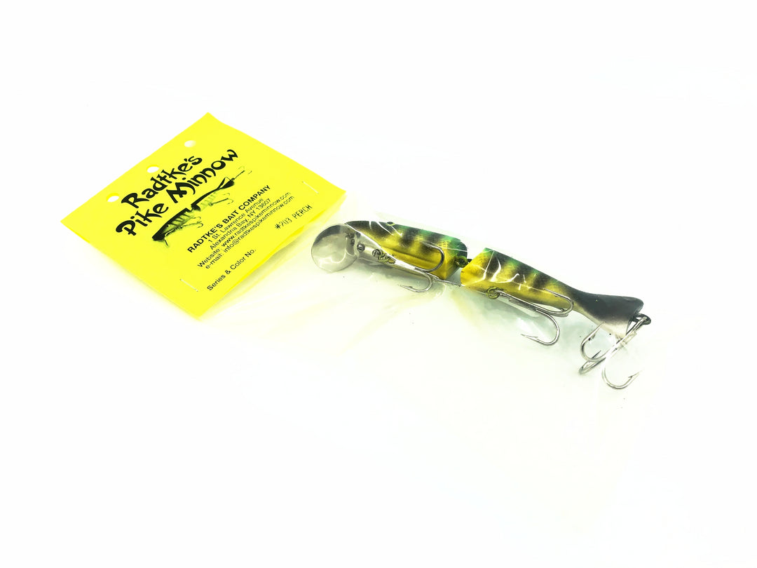Radtke Pike Minnow, Perch Color on Card