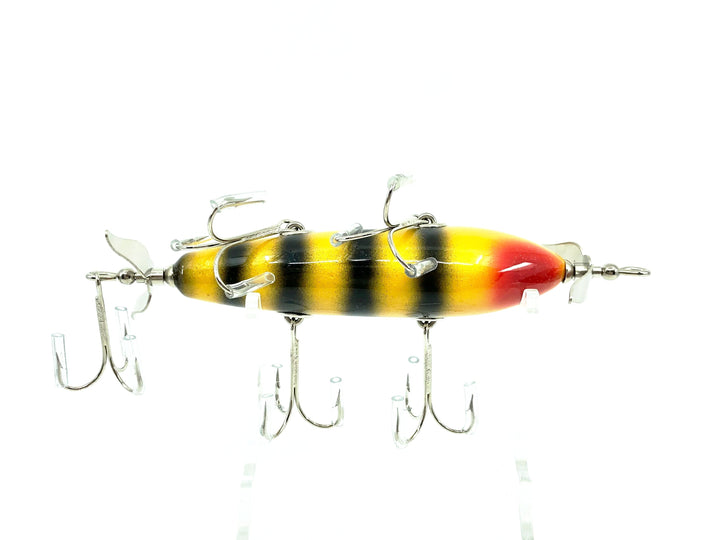 Musky Dan (XXX Lures) 5 Hook Minnow, Tiger Stripe Color