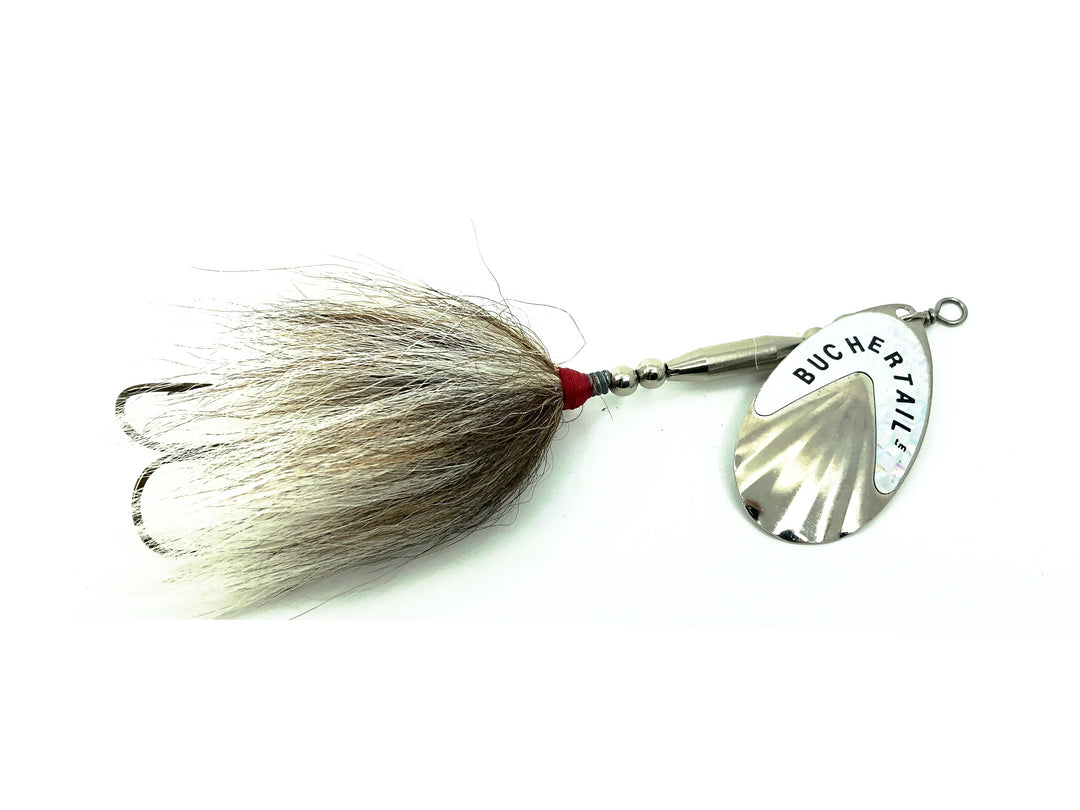 Buchertail 700 Series Spinner, Nickle Blade/Natural Tail Color