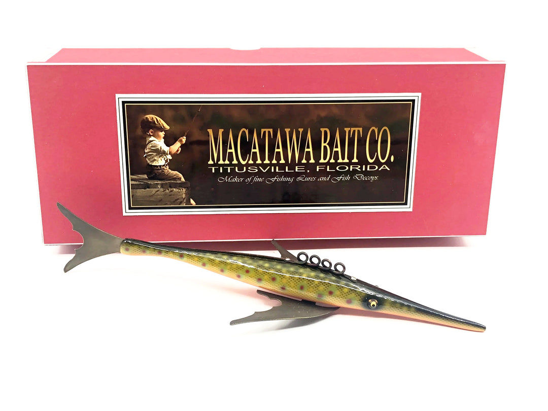 Macatawa Bait Co. Gar Decoy, Brook Trout Color w/Box