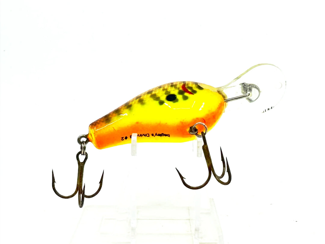 Bagley Diving #2 DB2 DC9, Dark Crayfish on Chartreuse Color