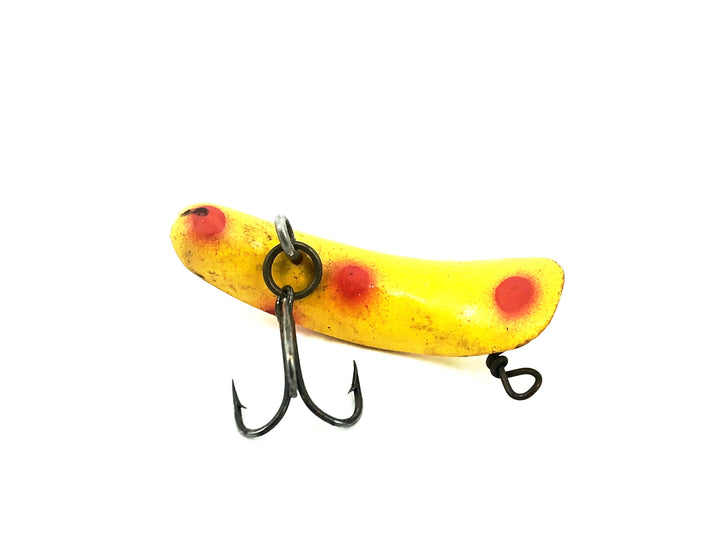Helin Flatfish F4, YE Yellow/Spots Color - Vintage plastic version