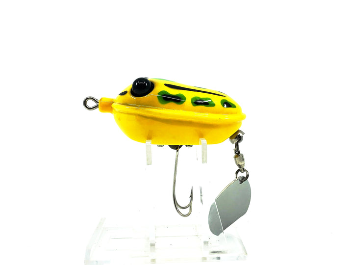 Toy's Super Topwater Frog by Toy Frog Lure, Yellow/Green Spot Color