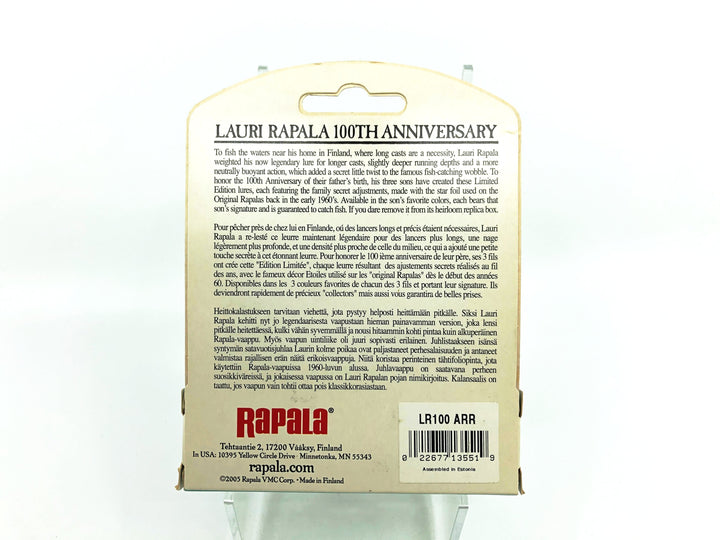 Rapala 100th Anniversary Model LR-100, ARR Silver Grey Color with Box