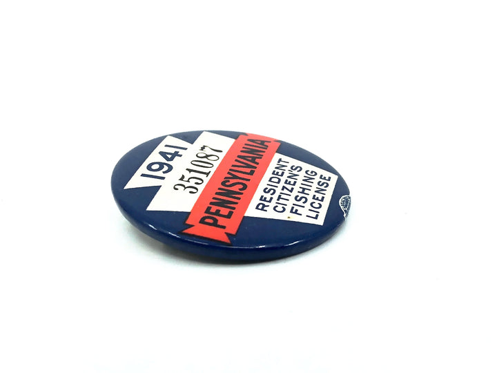 1941 Pennsylvania Resident Fishing License Button