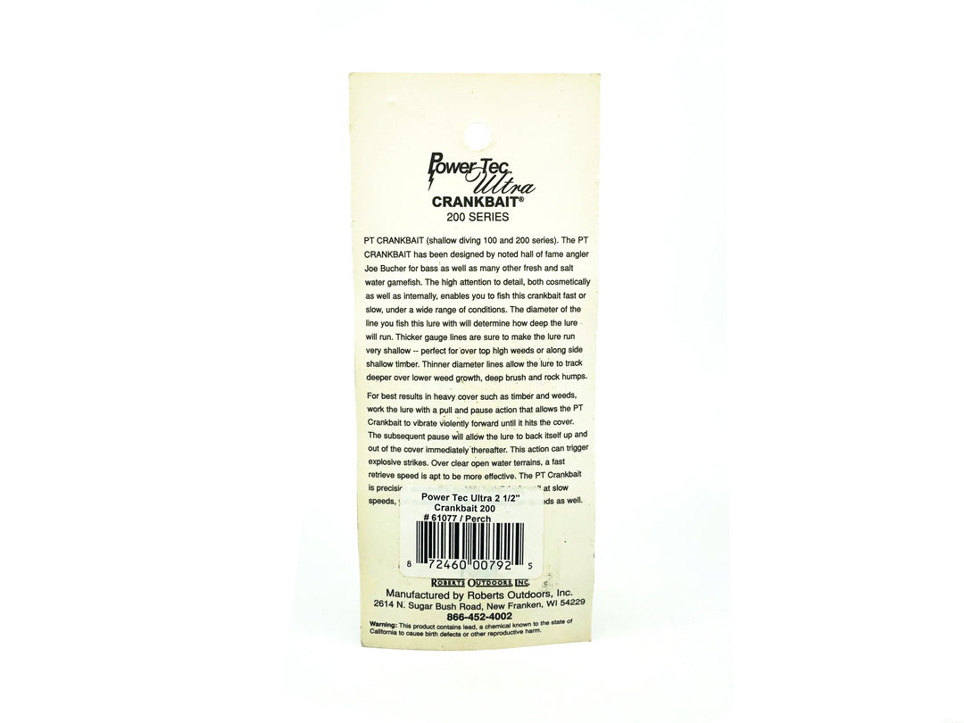 Joe Bucher Power Tec Ultra 200 Series, Perch Color on Card