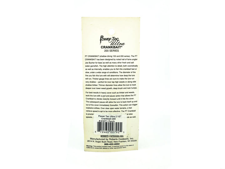 Joe Bucher Power Tec Ultra 200 Series, Perch Color on Card