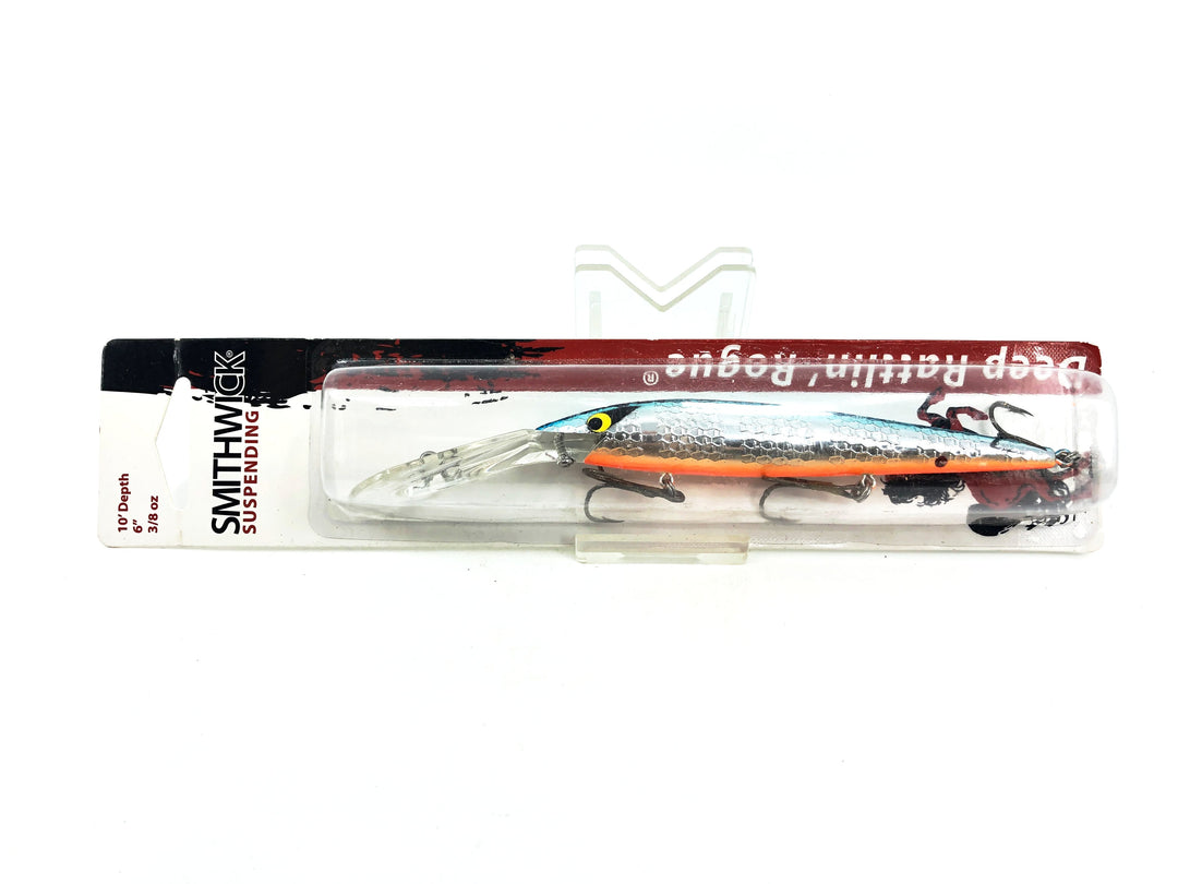 Smithwick Suspending Deep Rattlin' Rogue, Silver/Black Stripes Color New on Card