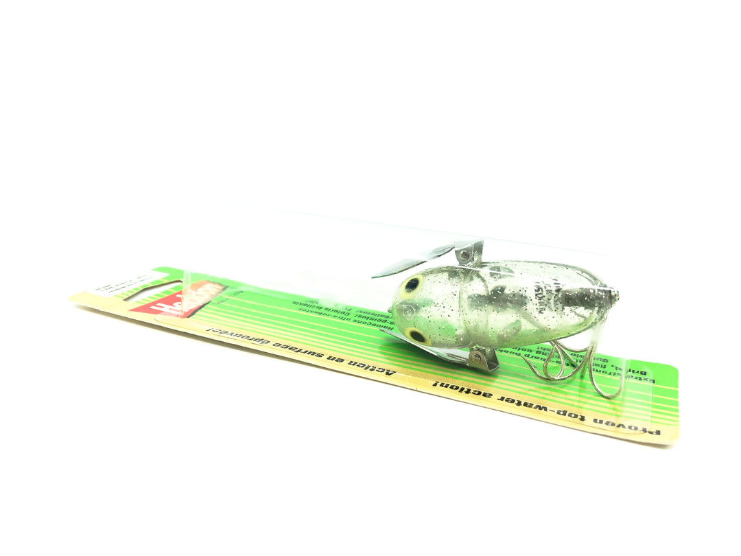 Heddon Crazy Crawler, 88-Clear Sparkle Color on Card