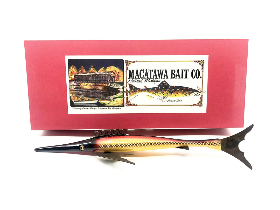 Macatawa Bait Co. Gar Decoy, White Scale Color w/Box