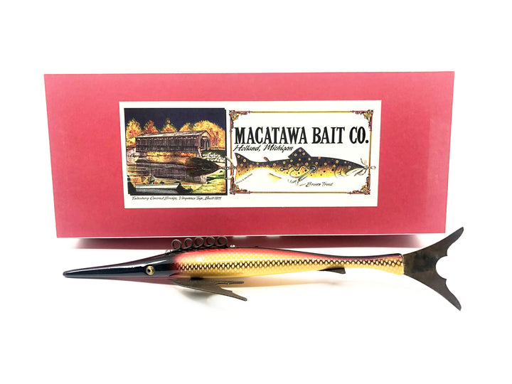 Macatawa Bait Co. Gar Decoy, White Scale Color w/Box