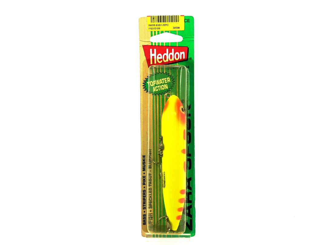 Heddon Zara Spook, Yellow/Orange Bullfrog Color on Card