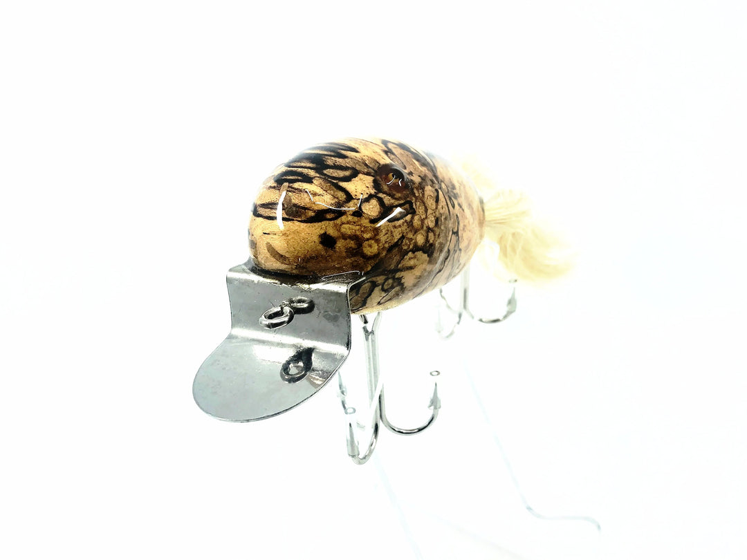 Musky Dan (XXX Lures) Giant Dingbat 4", Buckeye Burl w/COA
