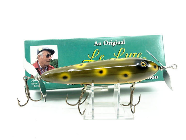 Le Lure Musky Surface Lure, Woody, Frog Spot Color with Box