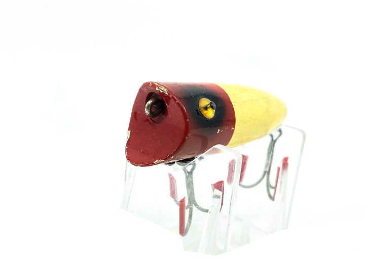 Heddon Wooden Baby Lucky 13, RH Red Head/White Color
