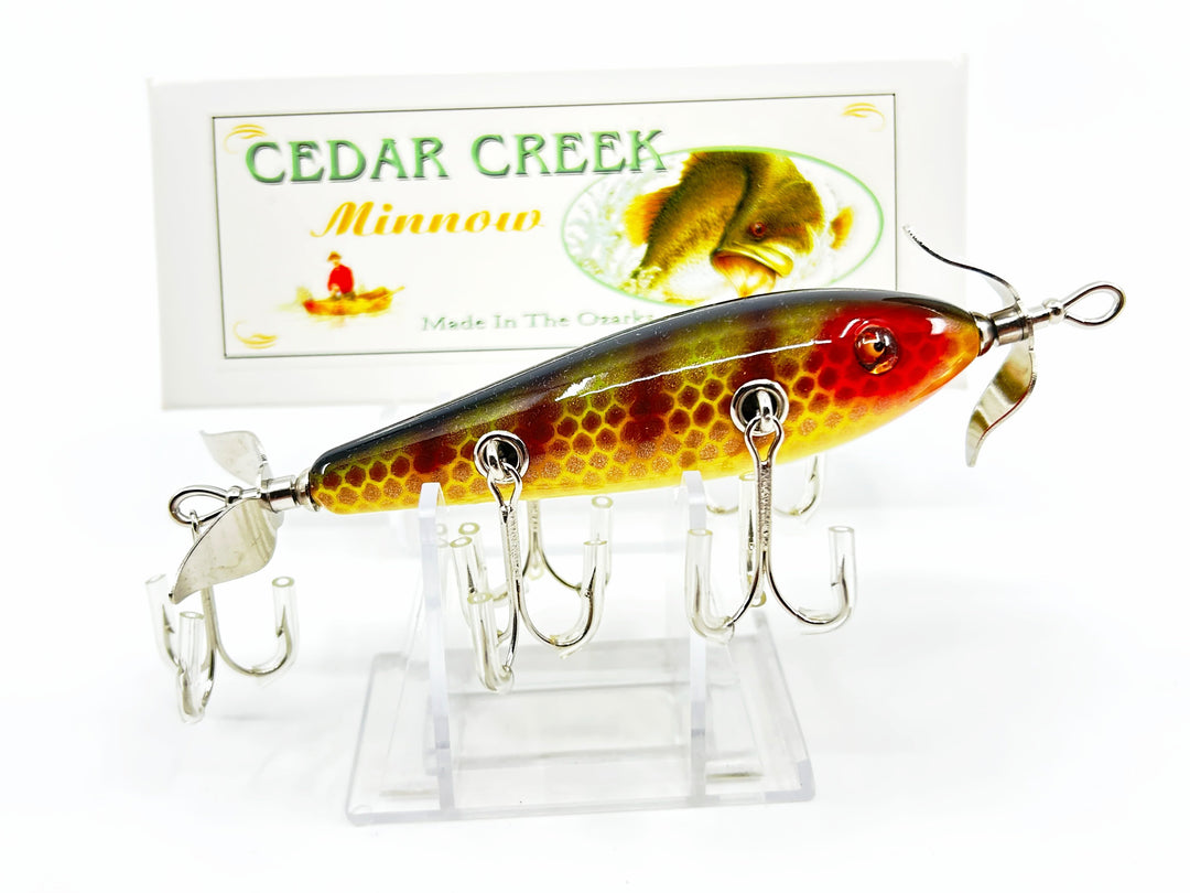 Cedar Creek Minnow Special Order - 5 Hook- Yellow Perch Scale Color