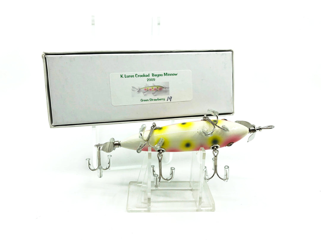 Crooked Bayou Minnow - 5 Hook- Green Strawberry Color - 2009