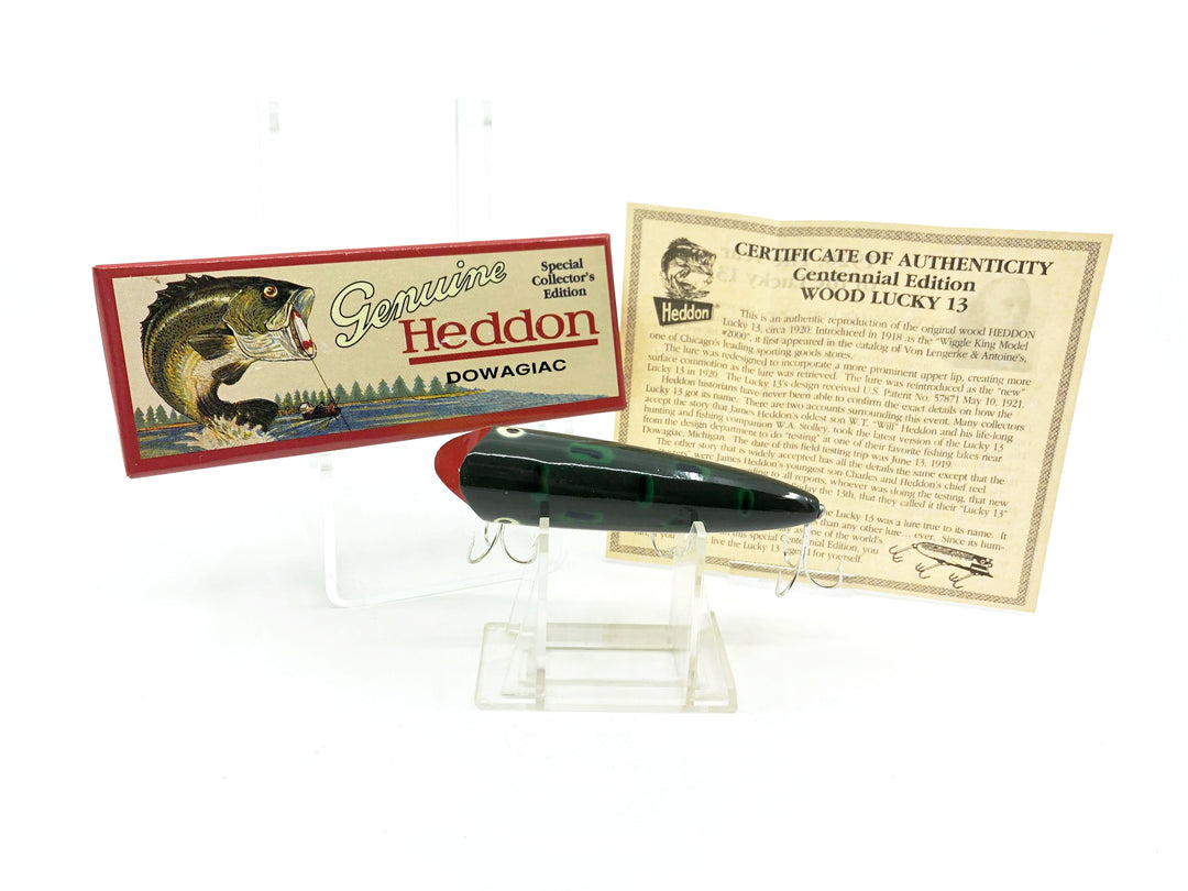 Heddon Centennial Edition Wood Lucky 13 New in Box NO. X2500W-BF-Bullfrog