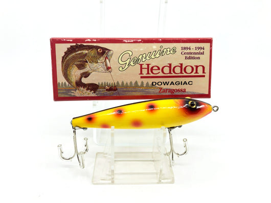 Heddon Centennial Edition Wood Zaragossa New in Box NO. X6500W-SO - Spotted Orange