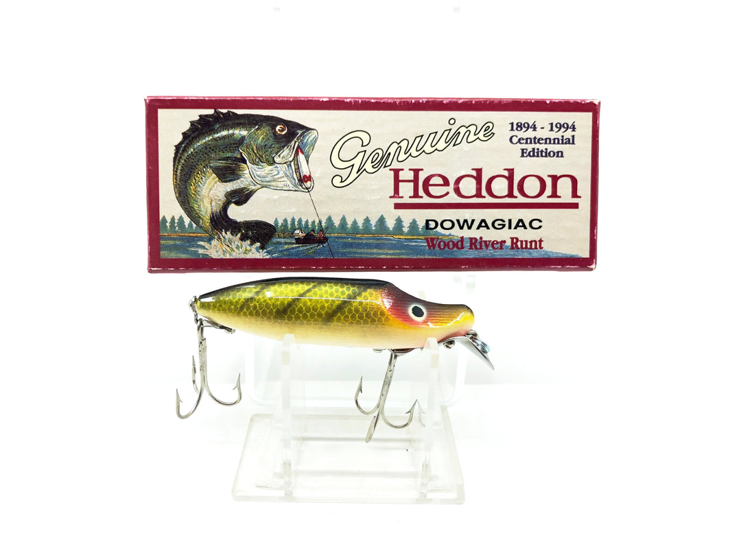 Heddon Centennial Edition Wood River Runt New in Box No. 9400W-L Perch Color