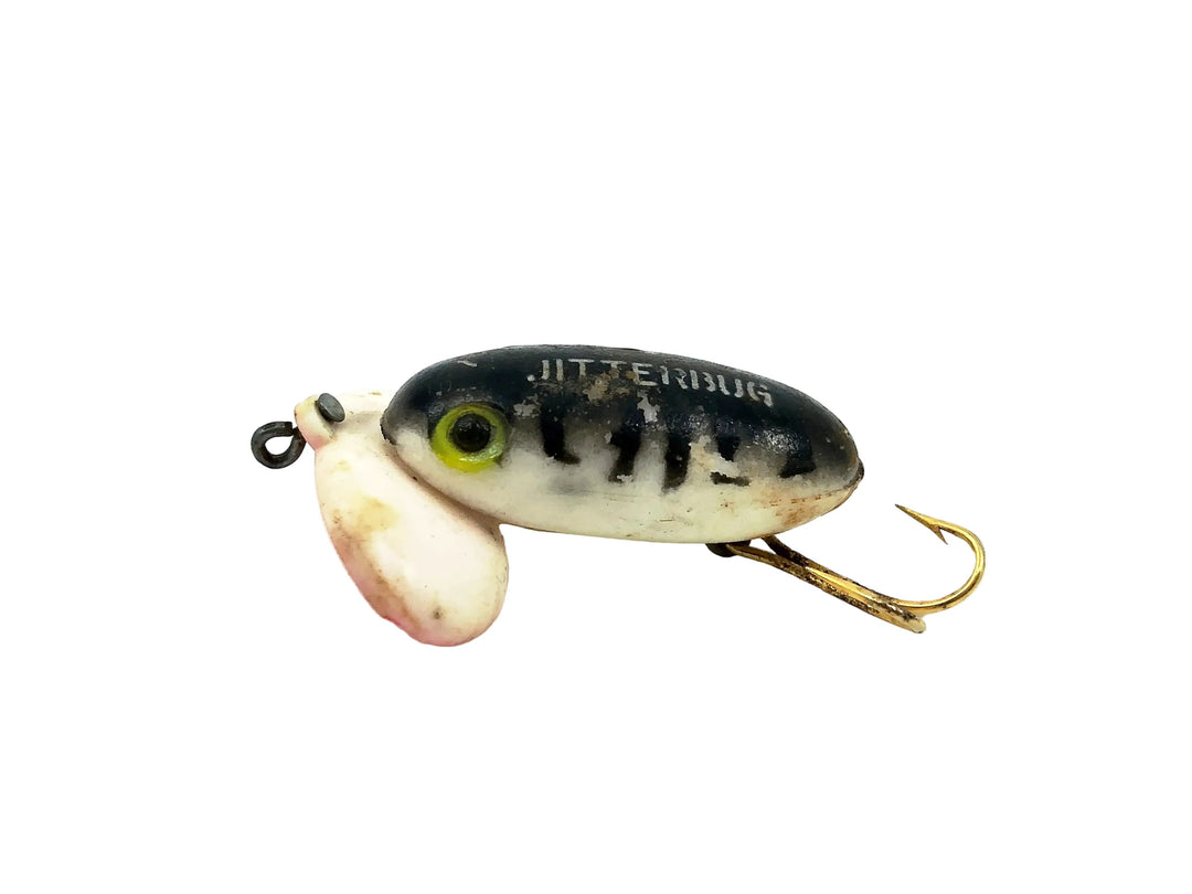 Arbogast Jitterbug 1/8oz Flyrod, Coachdog Color, Plastic lip Styrofoam Body