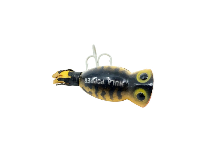 Arbogast Flyrod Hula Popper, Yellow Coachdog Color