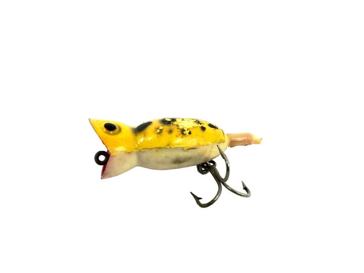 Imitation Flyrod Hula Popper, Yellow Frog Color
