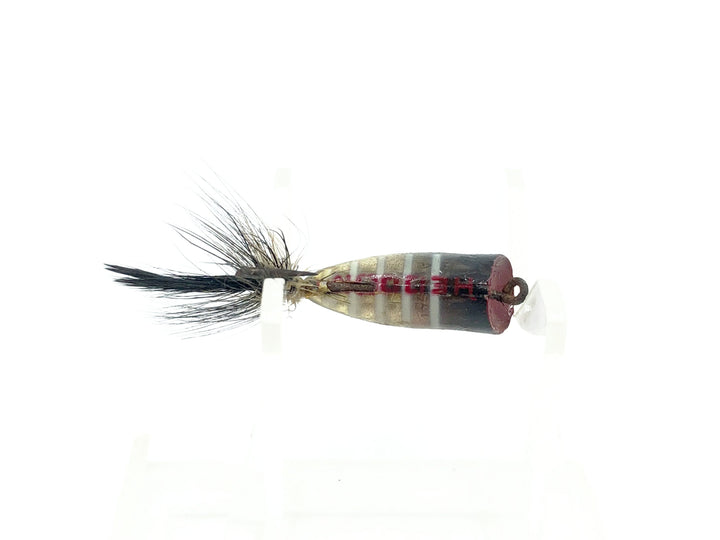 Heddon Bass Bug Spook 940 Fly Rod Lure, BW Black White Heddon Popper Spook 940 Fly Rod Lure, BW Black White Color