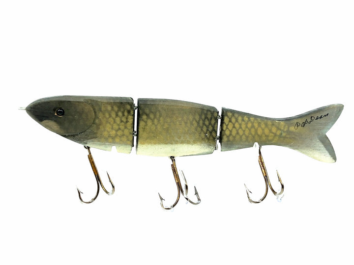 Pop Dean Musky Lure, Walleye Color, Signed