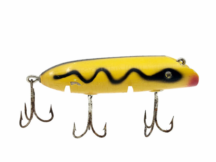 South Bend Wooden Bass Oreno, SY Yellow Black Shadow Stripe Color