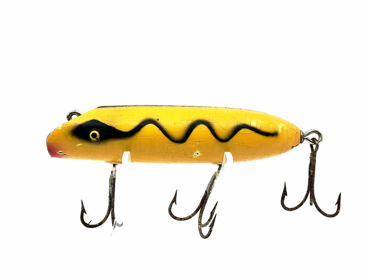 South Bend Wooden Bass Oreno, SY Yellow Black Shadow Stripe Color