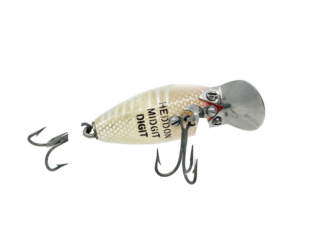 Heddon Midgit Digit River Runt Spook 9020, XRW White Shore Minnow Color