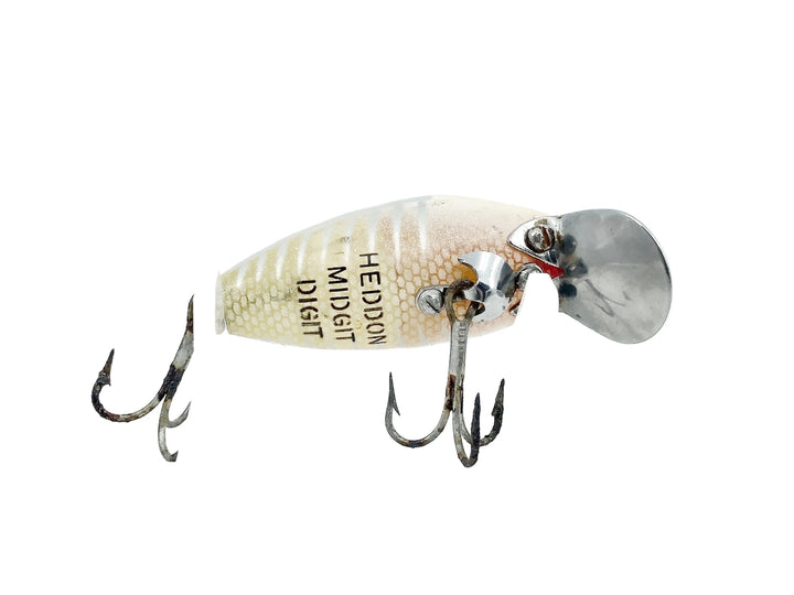 Heddon Midgit Digit River Runt Spook 9020, XRW White Shore Minnow Color