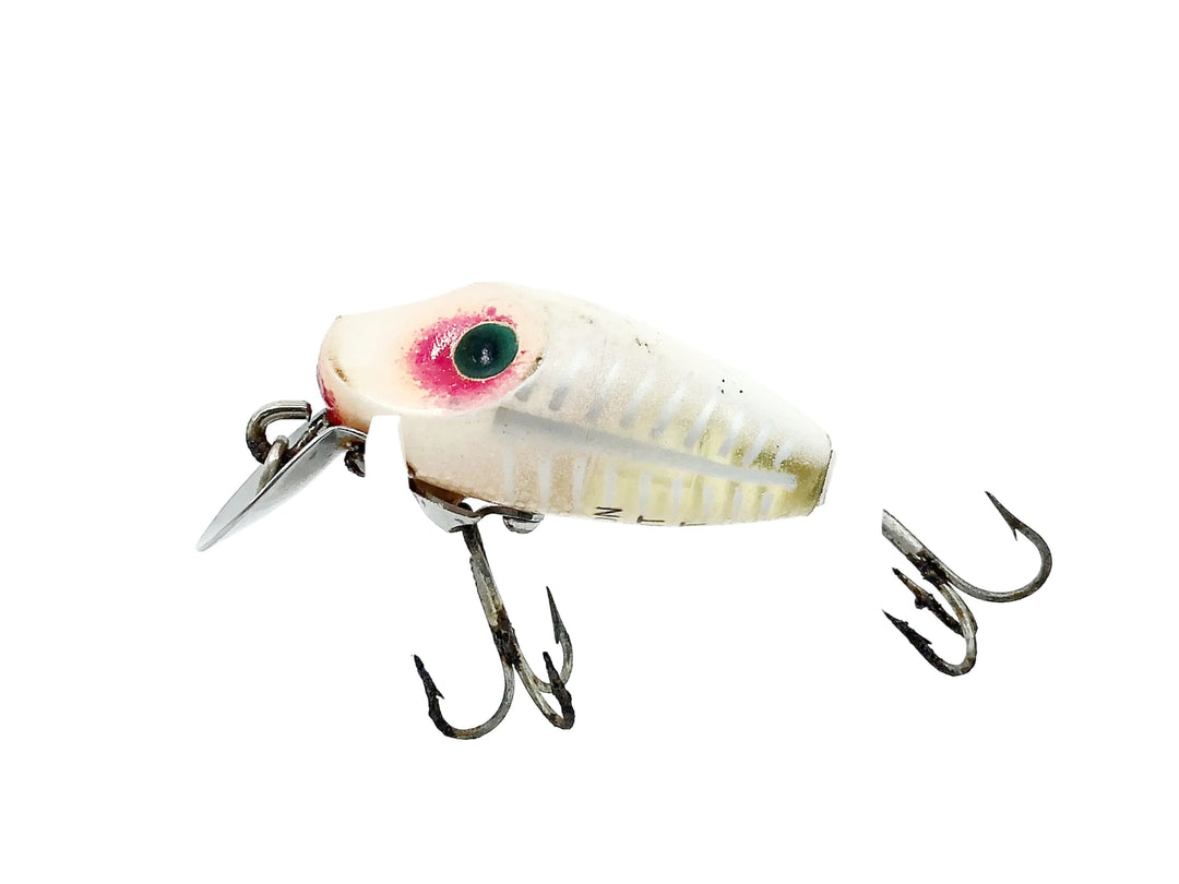 Heddon Midgit Digit River Runt Spook 9020, XRW White Shore Minnow Color