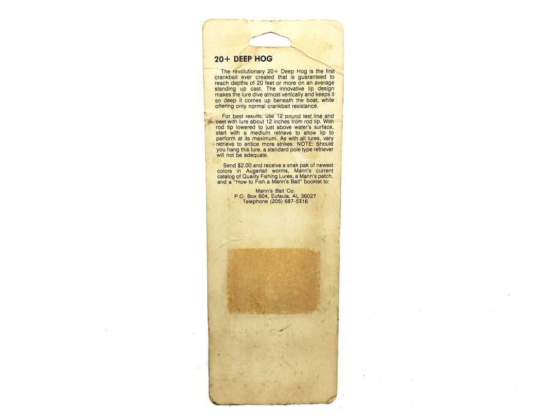Mann's 20+ Deep Hog, Crystal Glow Wild Shiner Color on Card