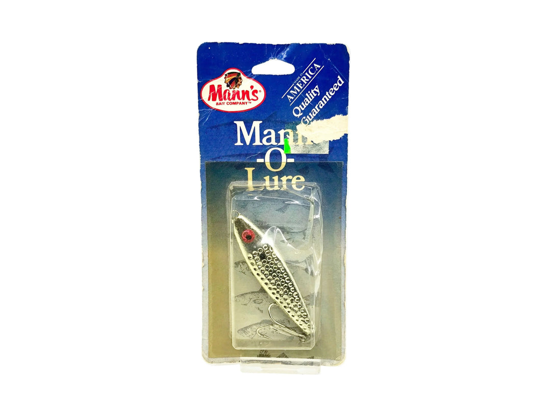 Mann's Mann-O-Lure #1 Size, Hammered Chrome Color on Card