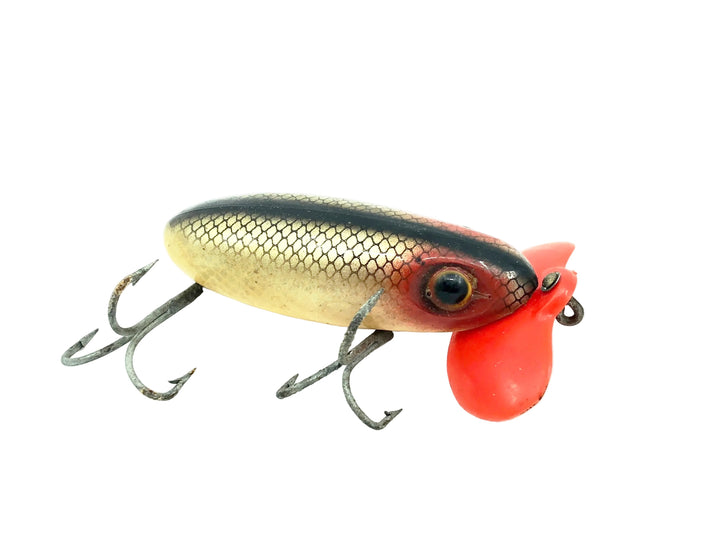 Arbogast Plastic Lip Jitterbug 1940's WWII Era, Shad Color - War Bug, Great Condition!