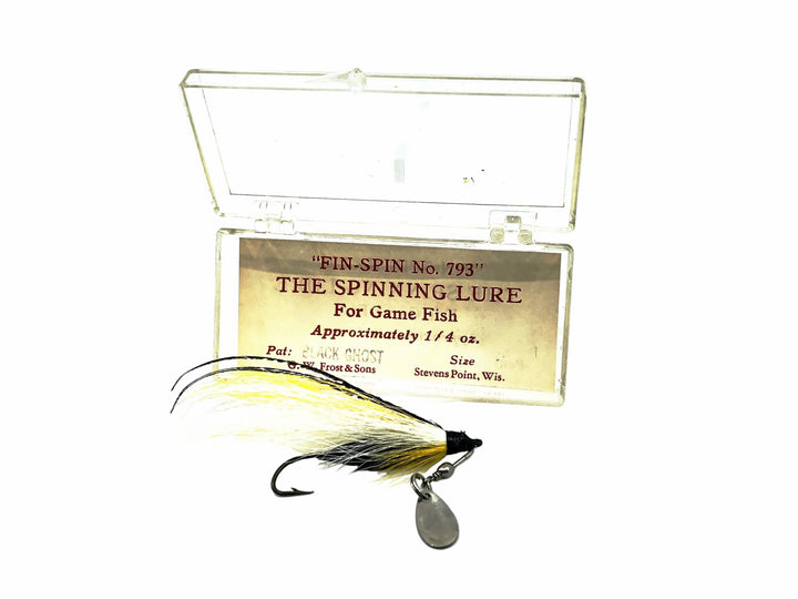 G.W. Frost & Sons Fin-Spin No.793 The Spinning Lure, Black Ghost Color in Box