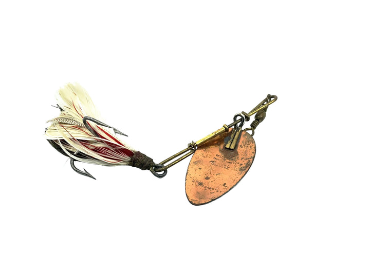 Pflueger Muskill Spinner 2460 No.7, Silver/Gold Dots Blade - Peacock Feathers