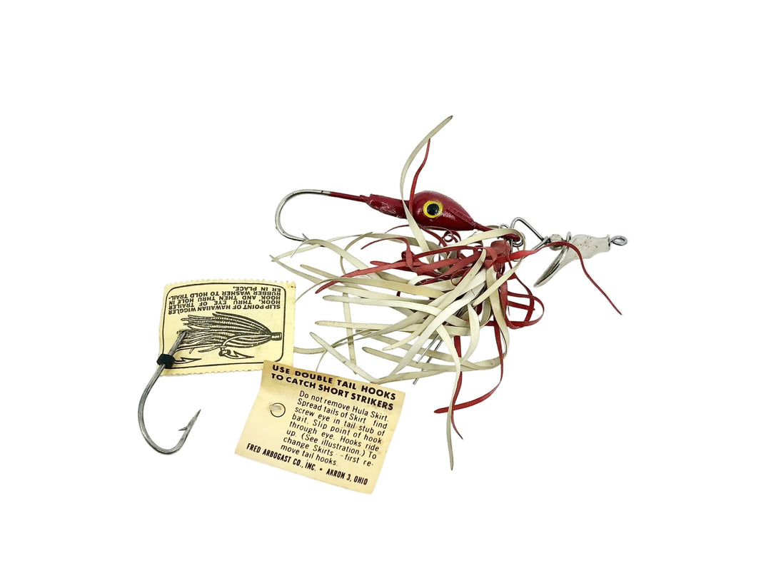 Arbogast Hawaiian Wiggler #1 1/2, Red Color w/Paperwork