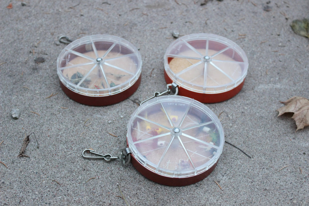 Vintage Selector Fly Bait Holder Trio - Cork Lined