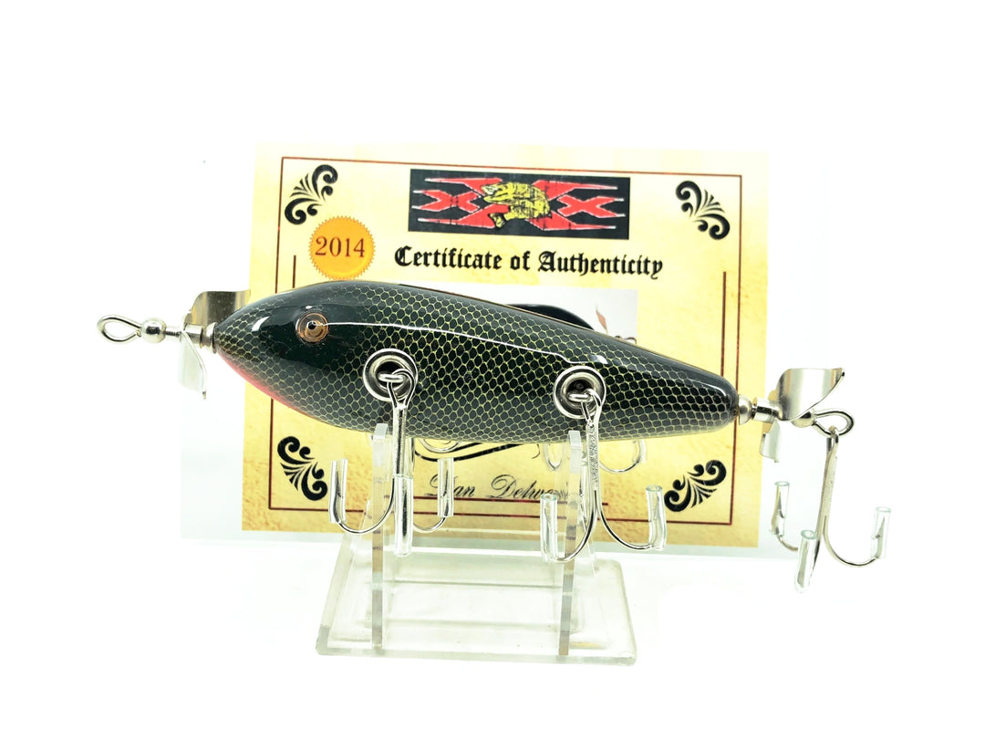 Musky Dan (XXX Lures) 5 Hook Minnow, Black Scale Color - w/COA