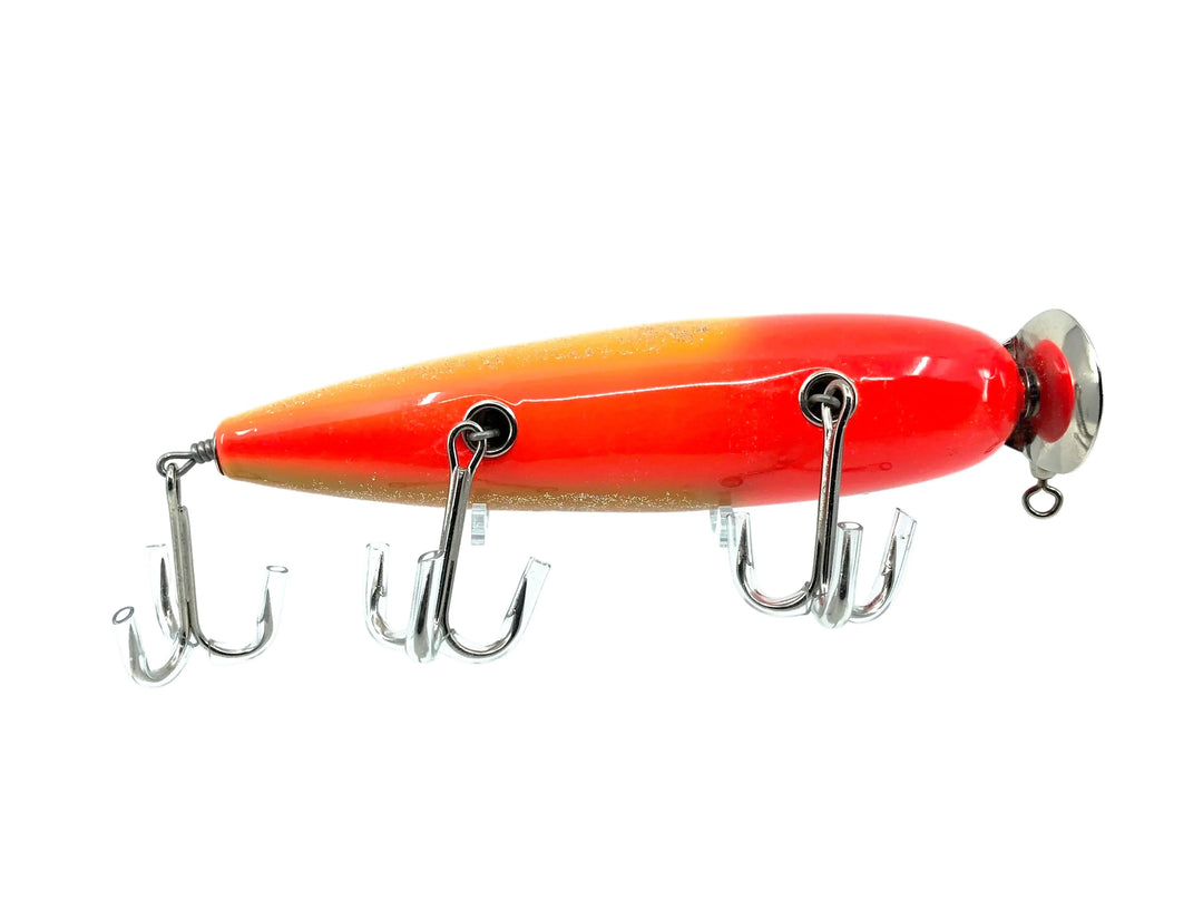 Musky Dan (XXX Lures) Husky Surfster, Orange Head/Flitter Color