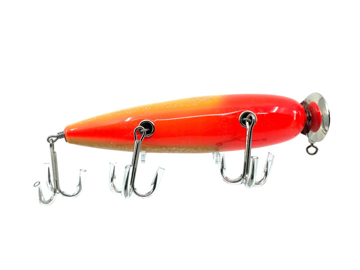 Musky Dan (XXX Lures) Husky Surfster, Orange Head/Flitter Color