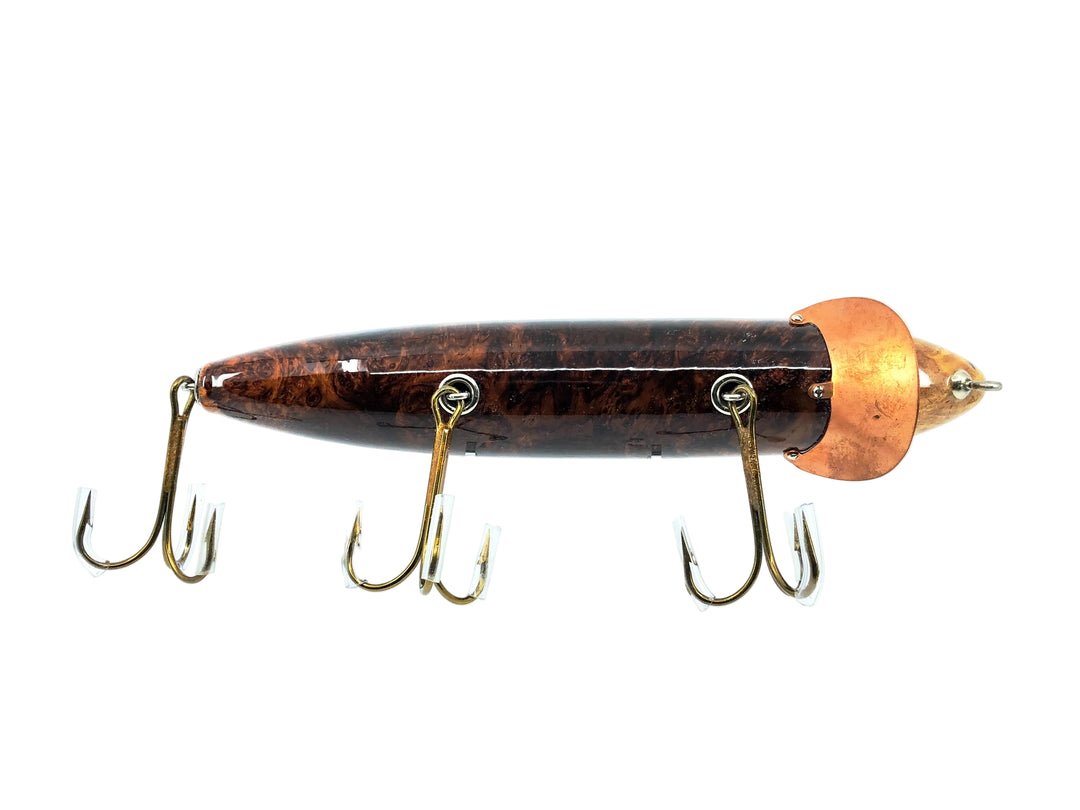 Musky Dan (XXX Lures) Giant Vamp, Honduran Rosewood Burl Color w/COA