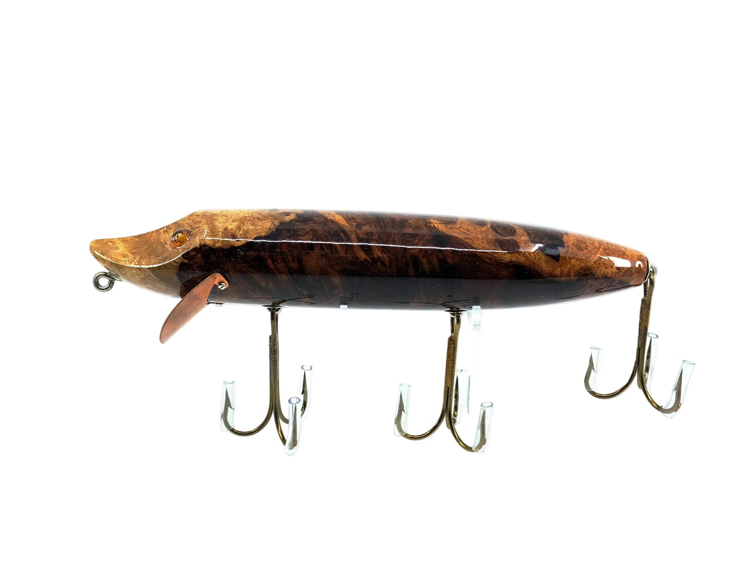 Musky Dan (XXX Lures) Giant Vamp, Honduran Rosewood Burl Color w/COA