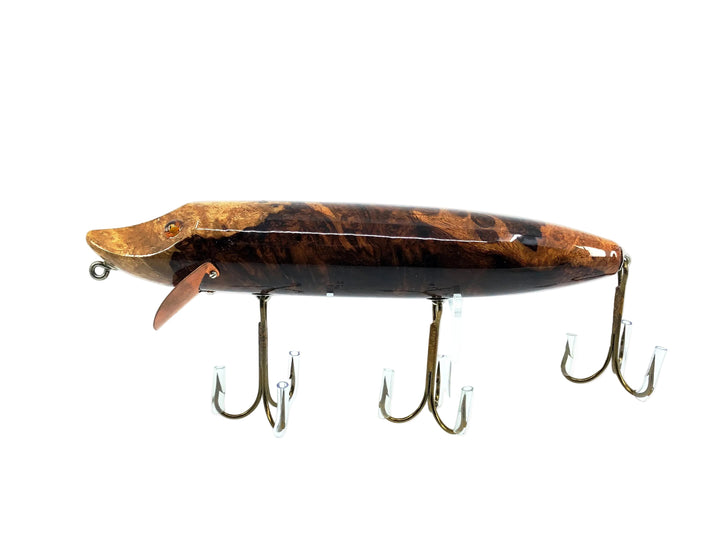 Musky Dan (XXX Lures) Giant Vamp, Honduran Rosewood Burl Color w/COA