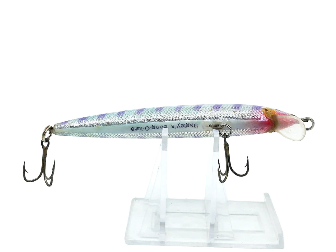 Bagley Striped Bang-O-Lure S4 4-SPS, Striped Purple on Silver Foil Color