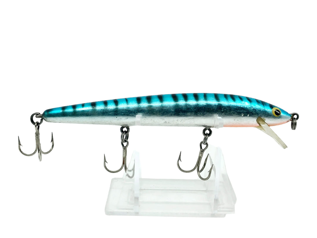 Bagley Bang-O-Lure #5 5-F7S, Blue on Silver Chrome/Tiger Stripes Color