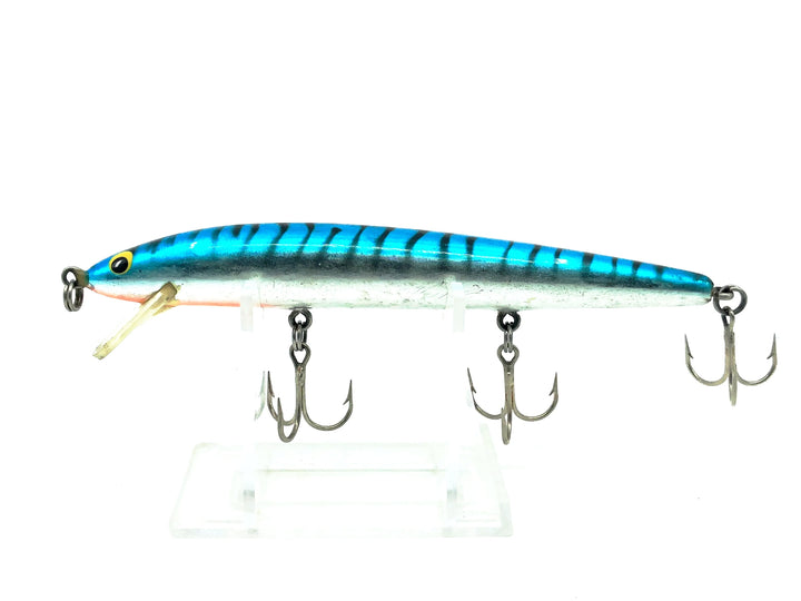 Bagley Bang-O-Lure #5 5-F7S, Blue on Silver Chrome/Tiger Stripes Color